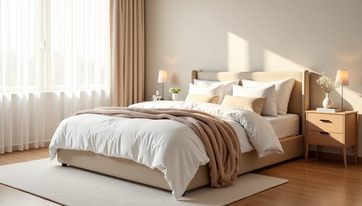 Chambre beige et blanche : un cocon moderne pour un havre de douceur